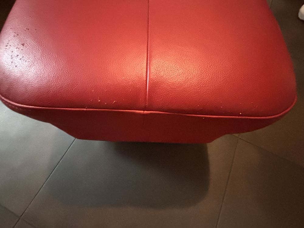 Sofa skorzana czerwona