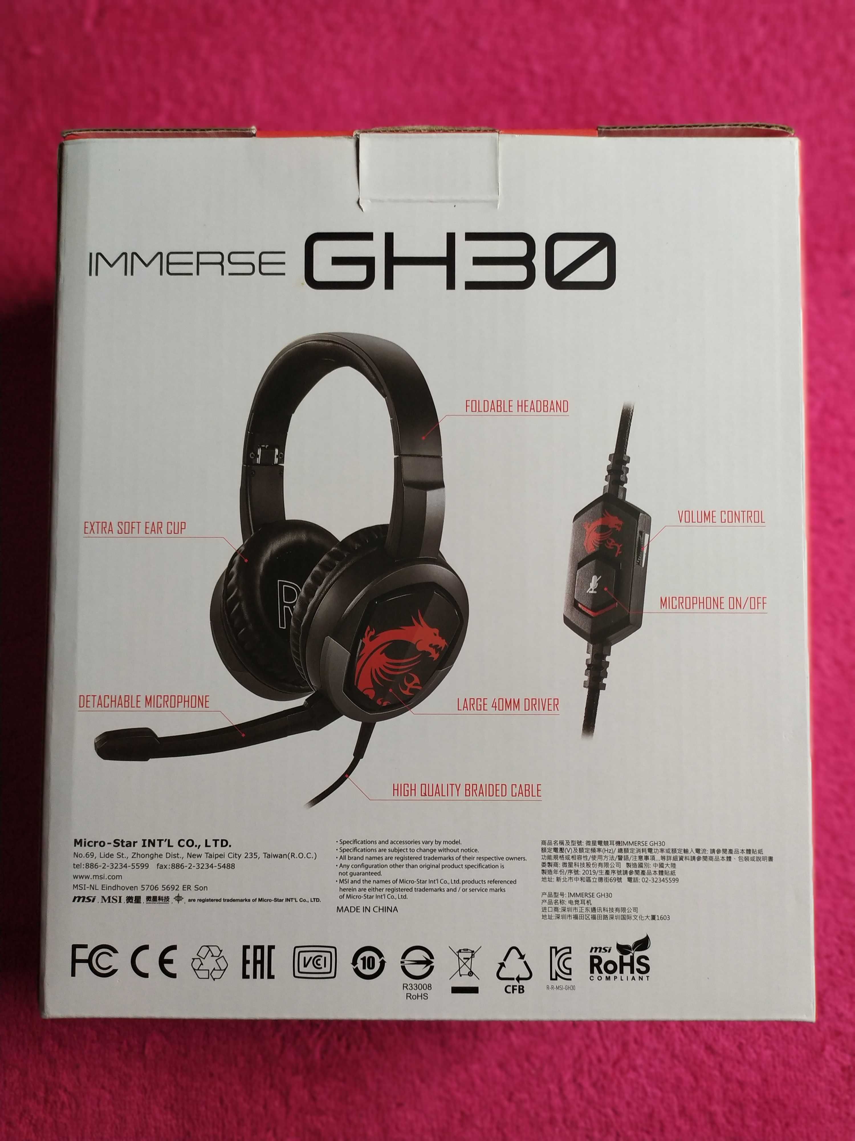 Навушники MSI Immerse GH30
