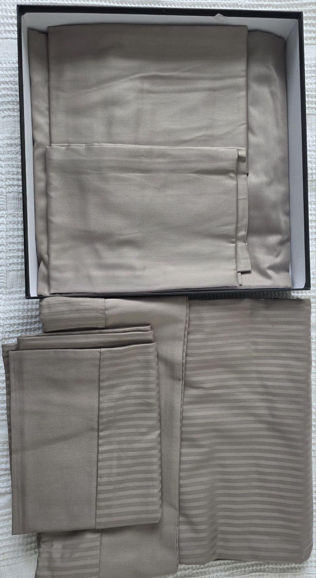 Постільна білизна ТAC Premium Basic Antracite Stripe