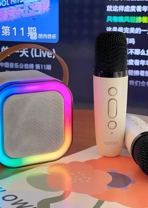 Міні-дитяче караоке з двома бездротовим мікрофоном