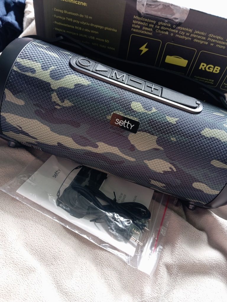 Głośnik bluetooth nowy 10W setty USB micro SD