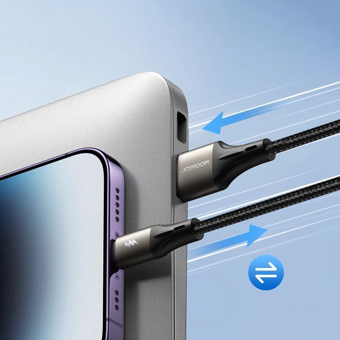Kabel Joyroom Light-Speed Series 100W USB-C / USB-C 1.2m - biały