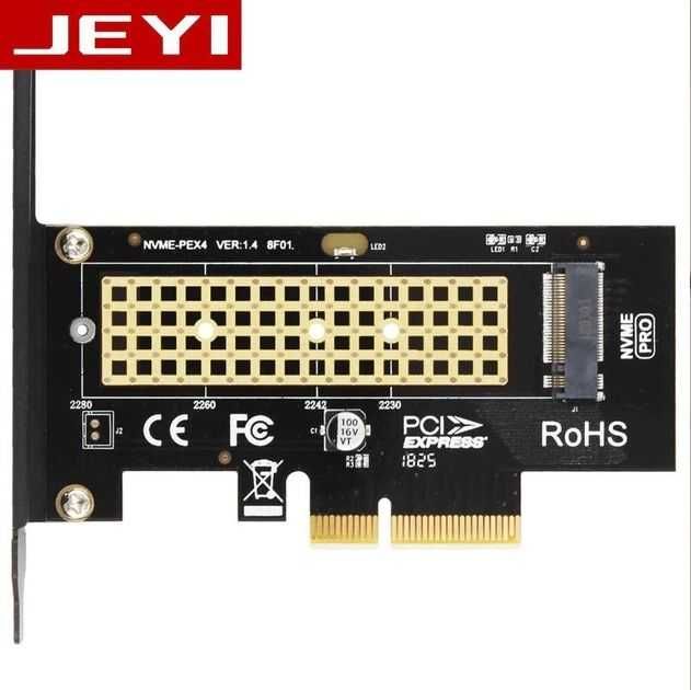 Перехідник JEYI M.2 NVME на PCIe 4.0 3.0 SSD, 64 Гбіт/с