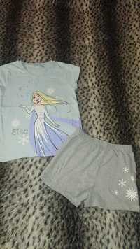 Piżamka dla dziewczynki Elsa Kraina lodu r. 128  stan idealny