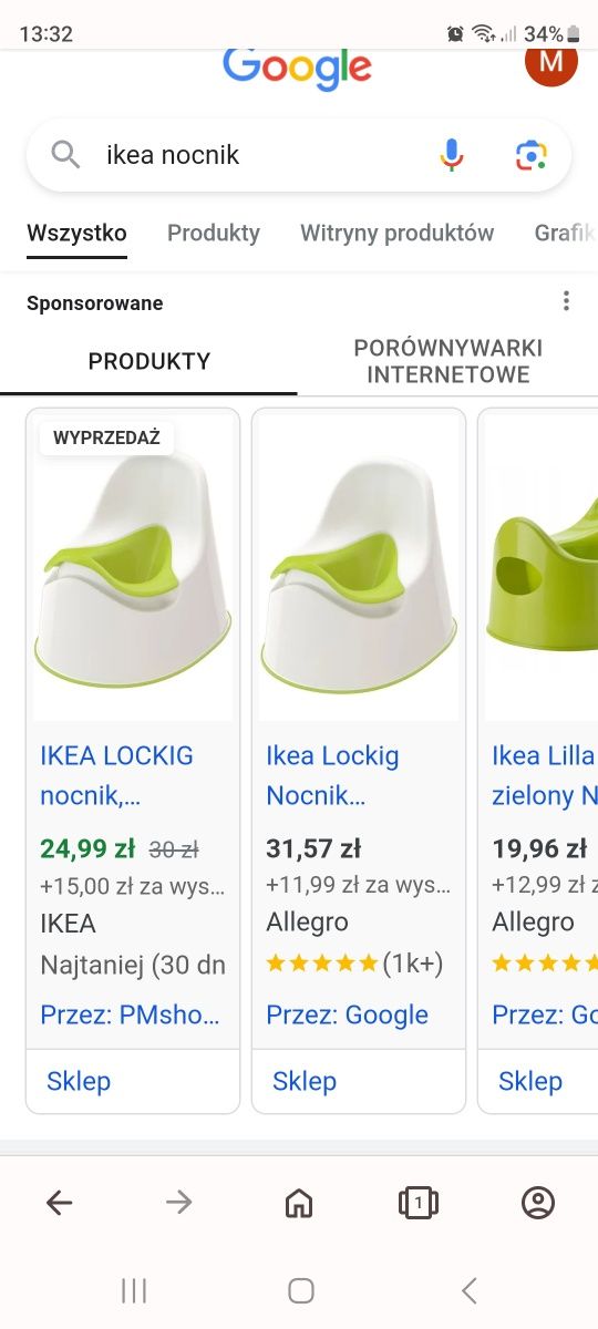 Nocnik  dla ikea lockig