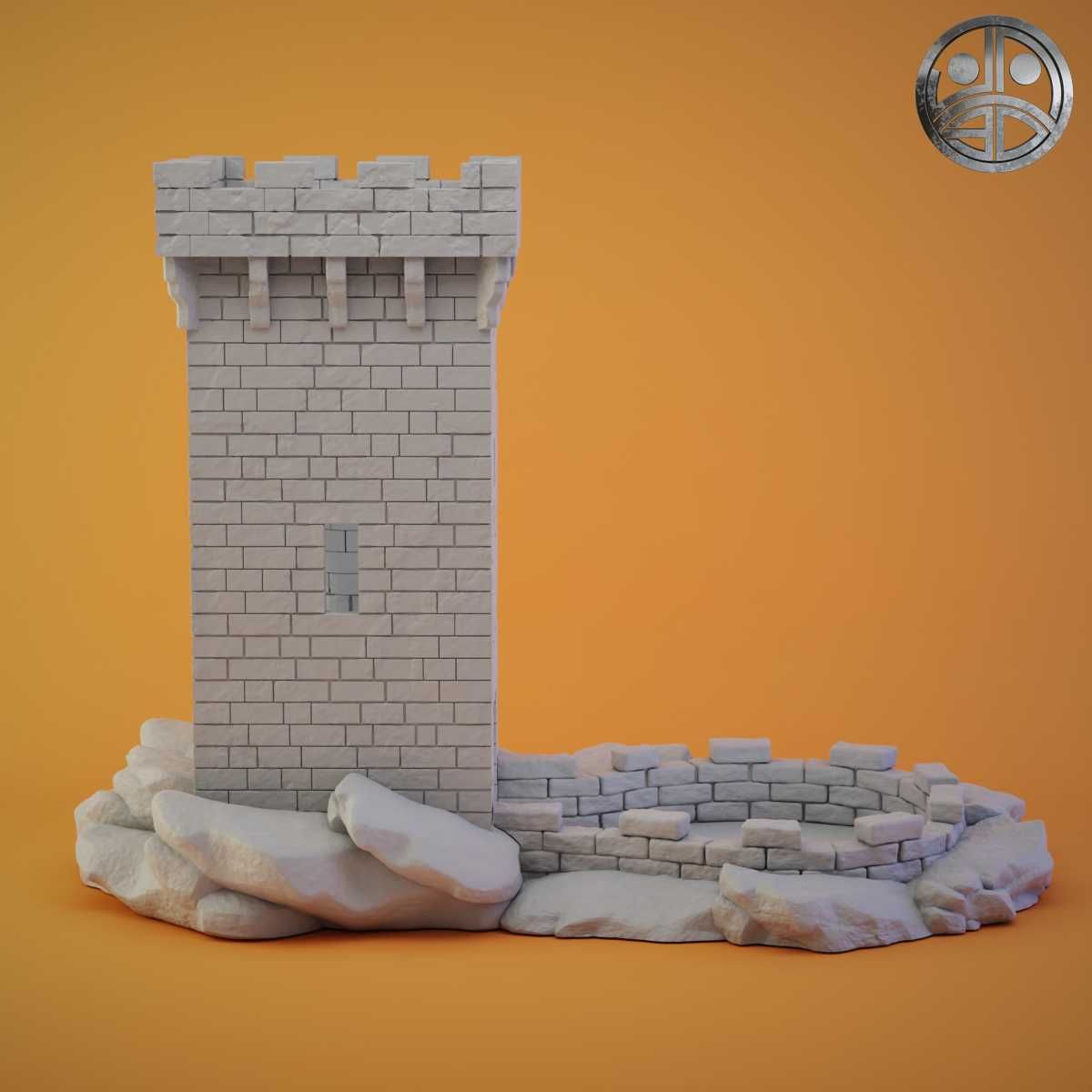 Torre de Dados Medieval 3D - Castelo p/ RPG e D&D