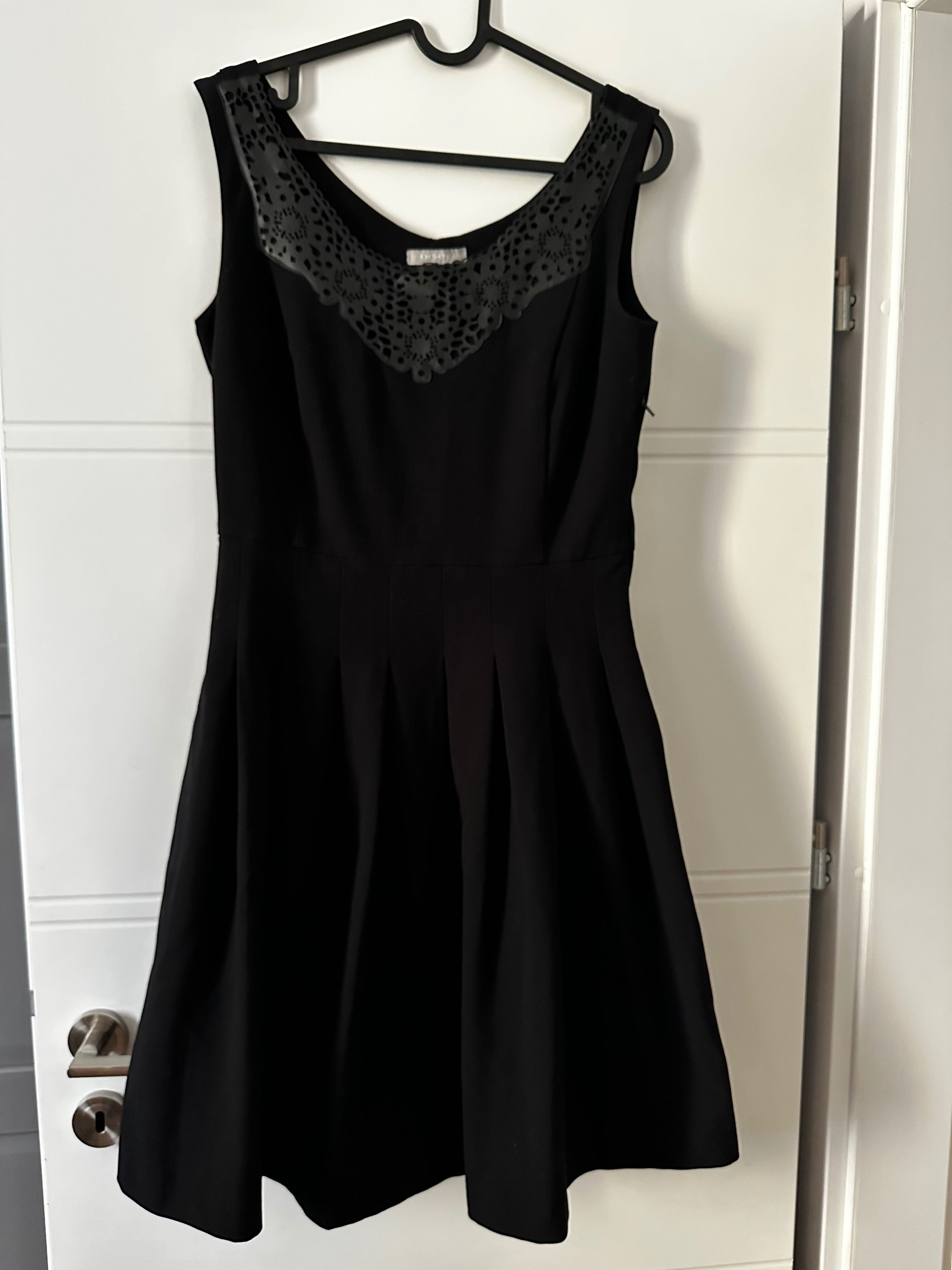 Orsay czarna rozkloszowana sukienka 36 S