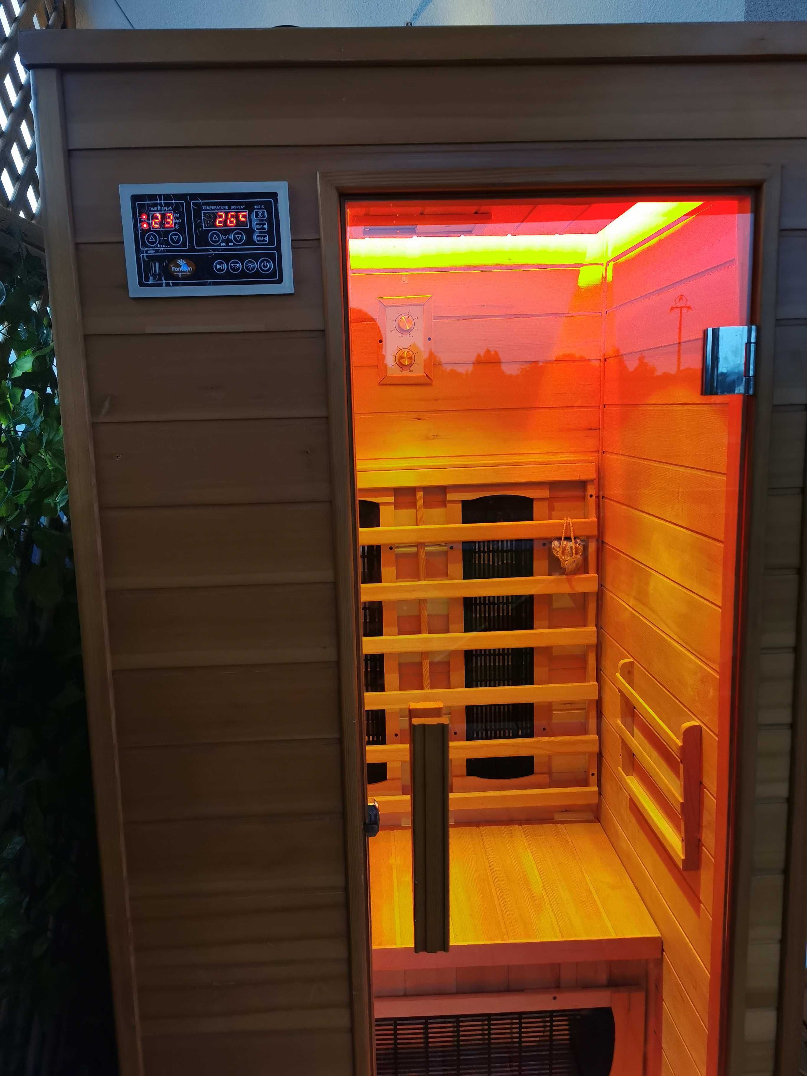 Sauna na podczerwień INFRAROT sucha Infrared Radio LED 90x90 110x100