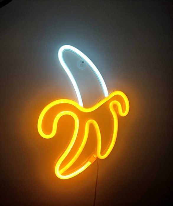 Figurka Banana Świecąca Neon LED Banan – lampka ścienna dekoracyjna