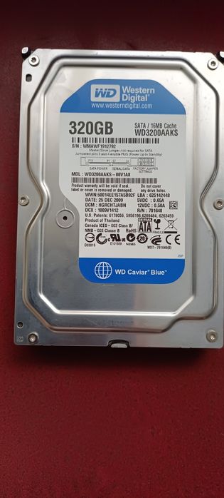 Продам жёсткий диск на 320GB в хорошем рабочем состоянии