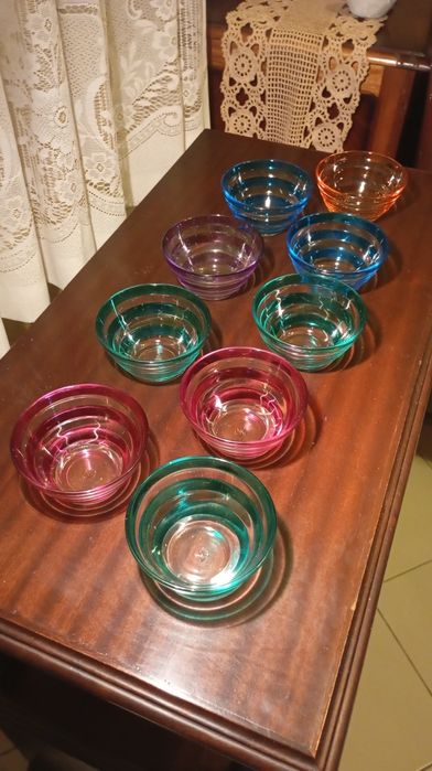 Conjunto 9 taças coloridas