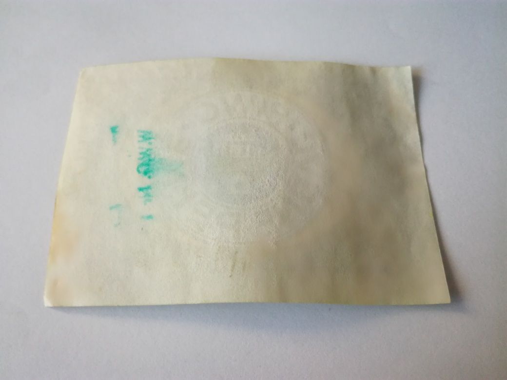 Etykieta piwna Browar Miłosław 1973 po piwie