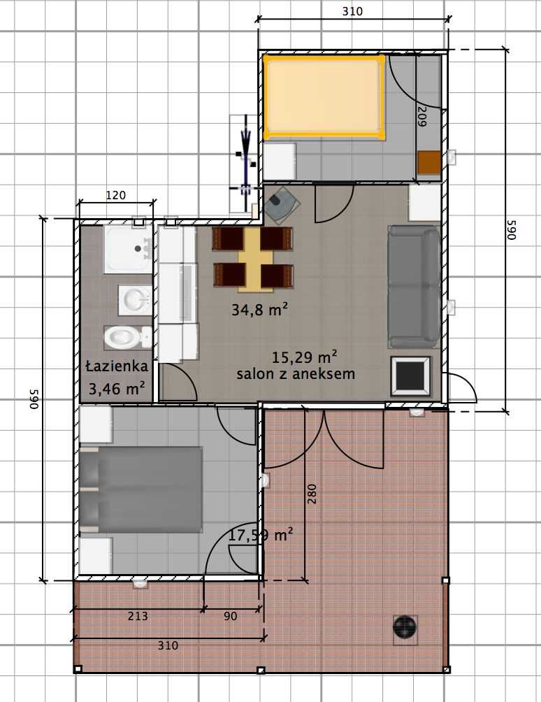 Domek drewniany modułowy całoroczny 35 m² na zgłoszenie