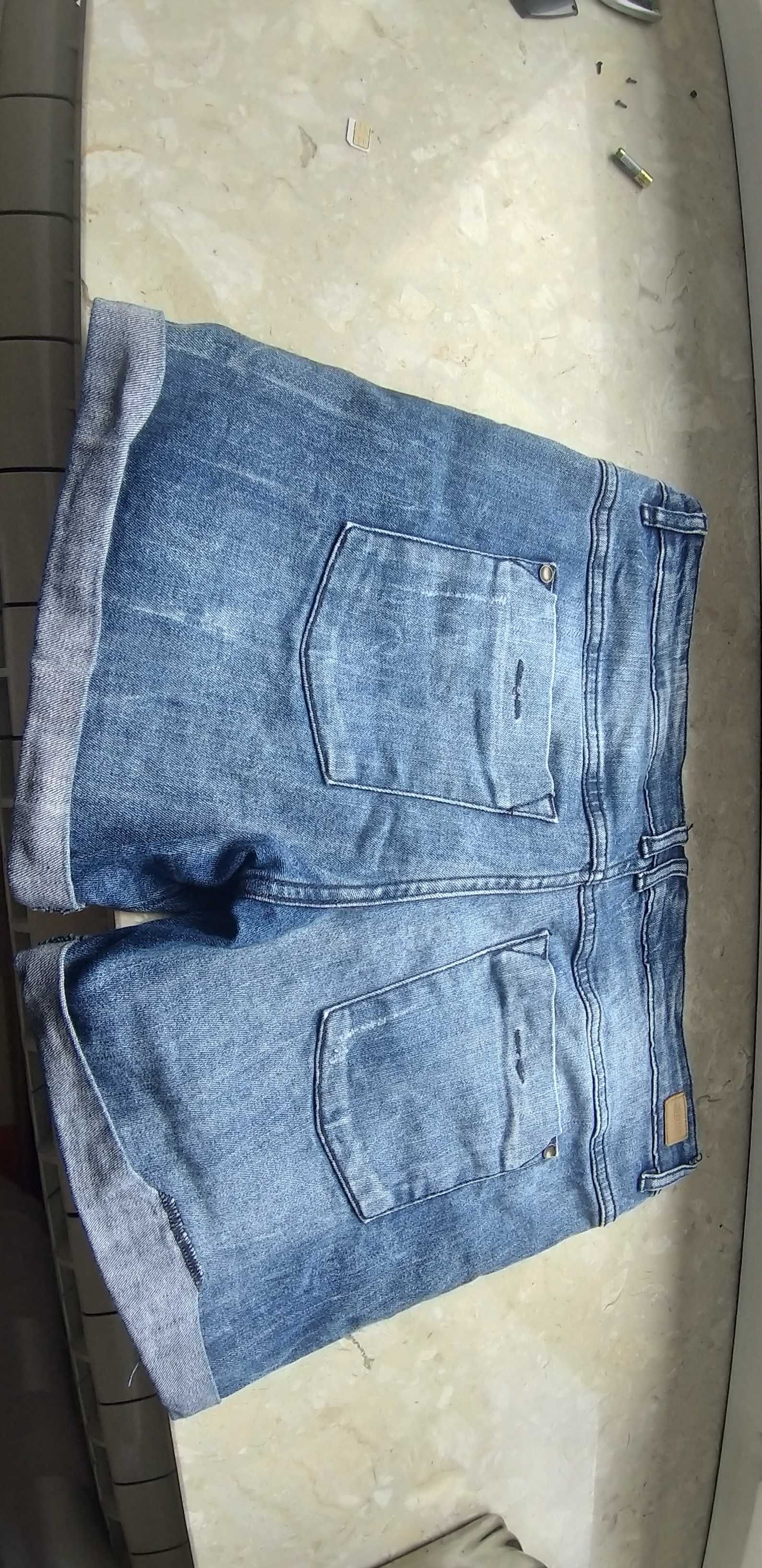 Shorty 82 cm L w pasie nowe jeans