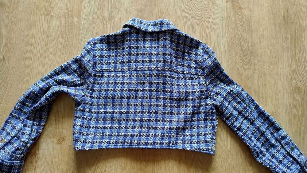 Krótka tweedowa marynarka, kurtka  Zara XL