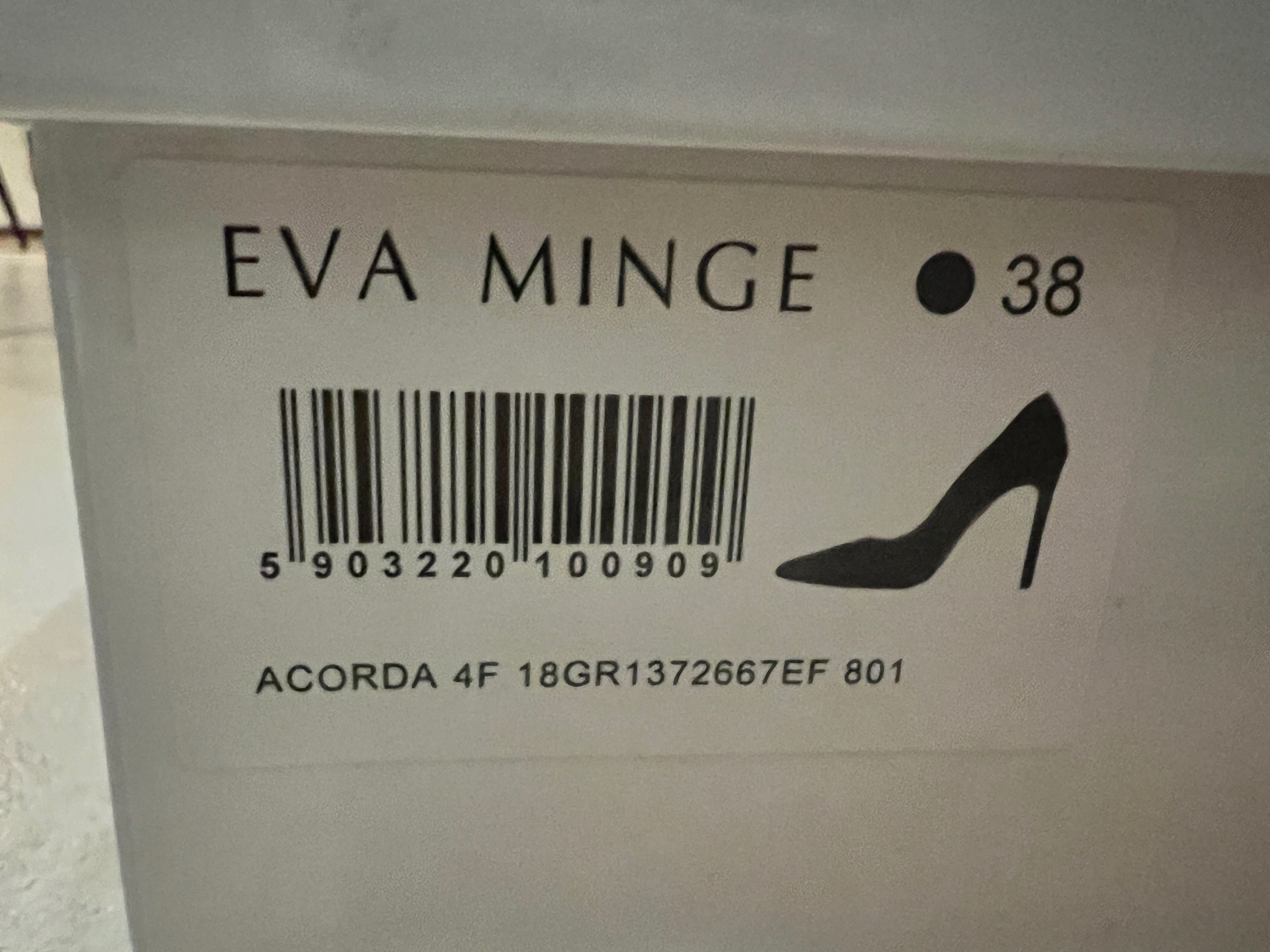 Eva Minge czarne szpilki czółenka 38