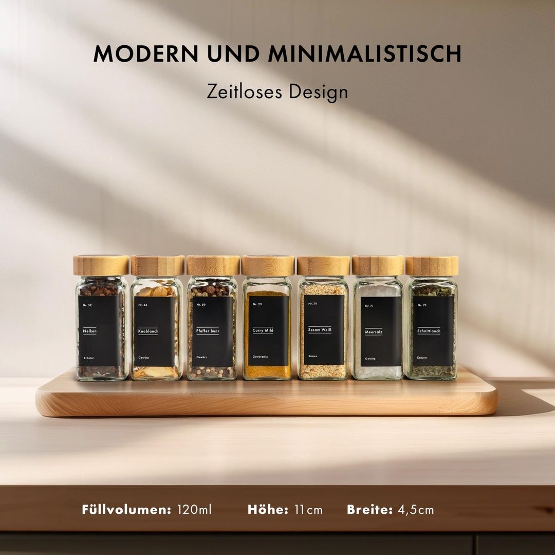 EDELHAUS Zestaw słoików na przyprawy 120ml 24szt