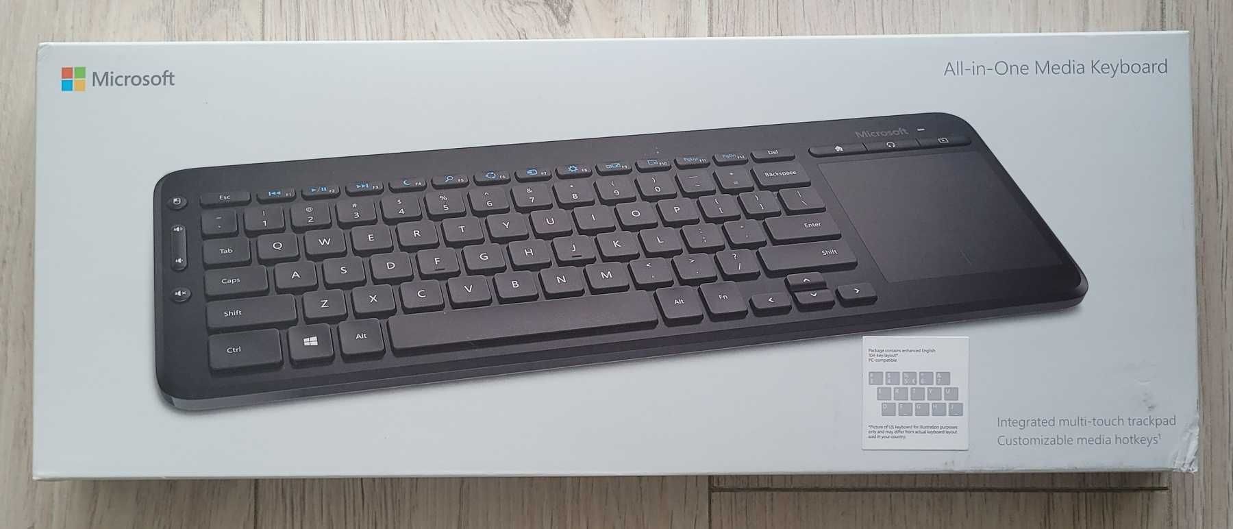 Klawiatura Microsoft All-in-One Media Keyboard QWERTY, PL - NOWA