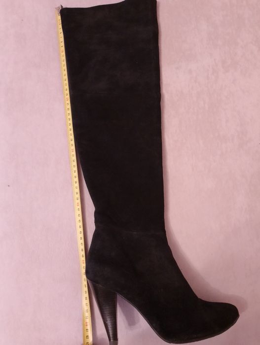 Чоботи ботфорди натуральний замшеві р. 39-40 євро