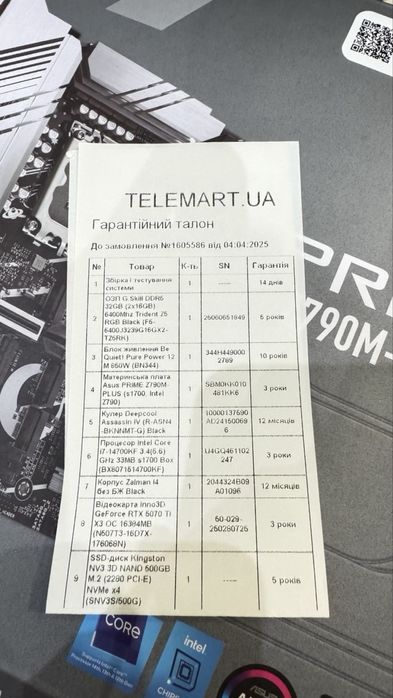 Системный блок ПК i7 + 5070TI полная гарантия