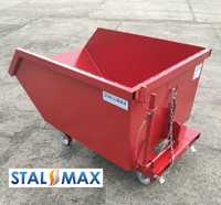 Wywrotnica 0,8 koleba samowyładowcza STAL-MAX 800 L kontener
