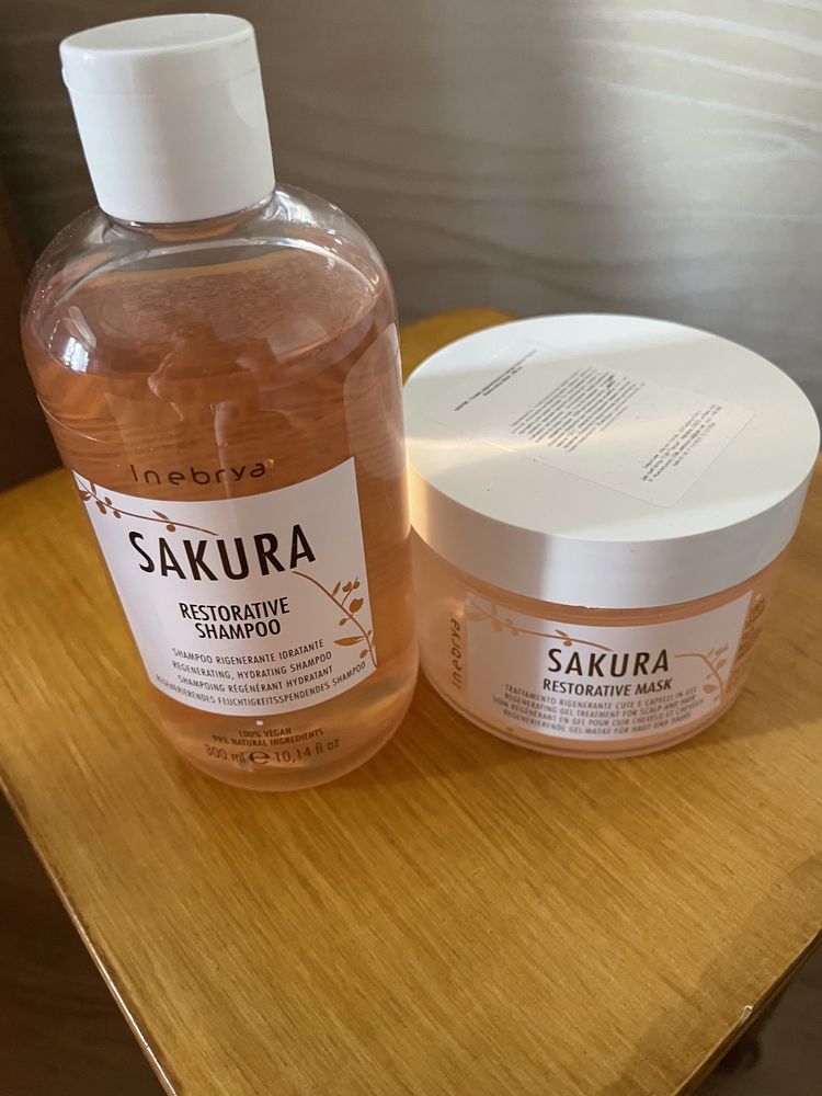 Inebrya Sakura Restorative Mask&Shampoo. Маска и шампунь для волос