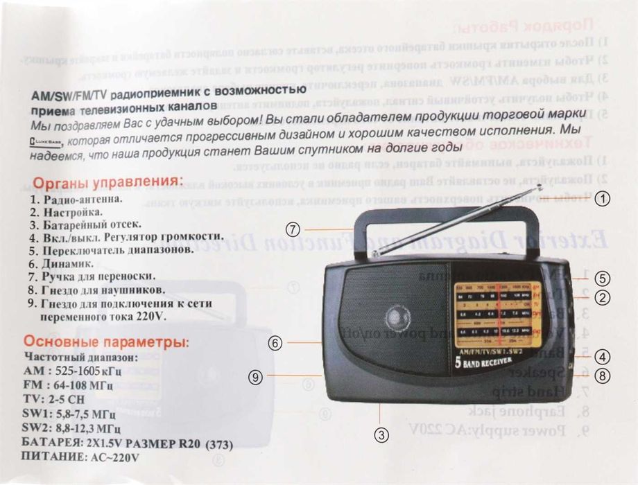 Радіоприймач KIPO 308AC