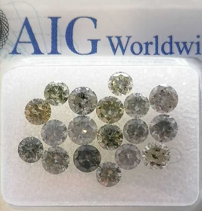 Diamenty naturalne 18szt. 2,51 karat (cts.)