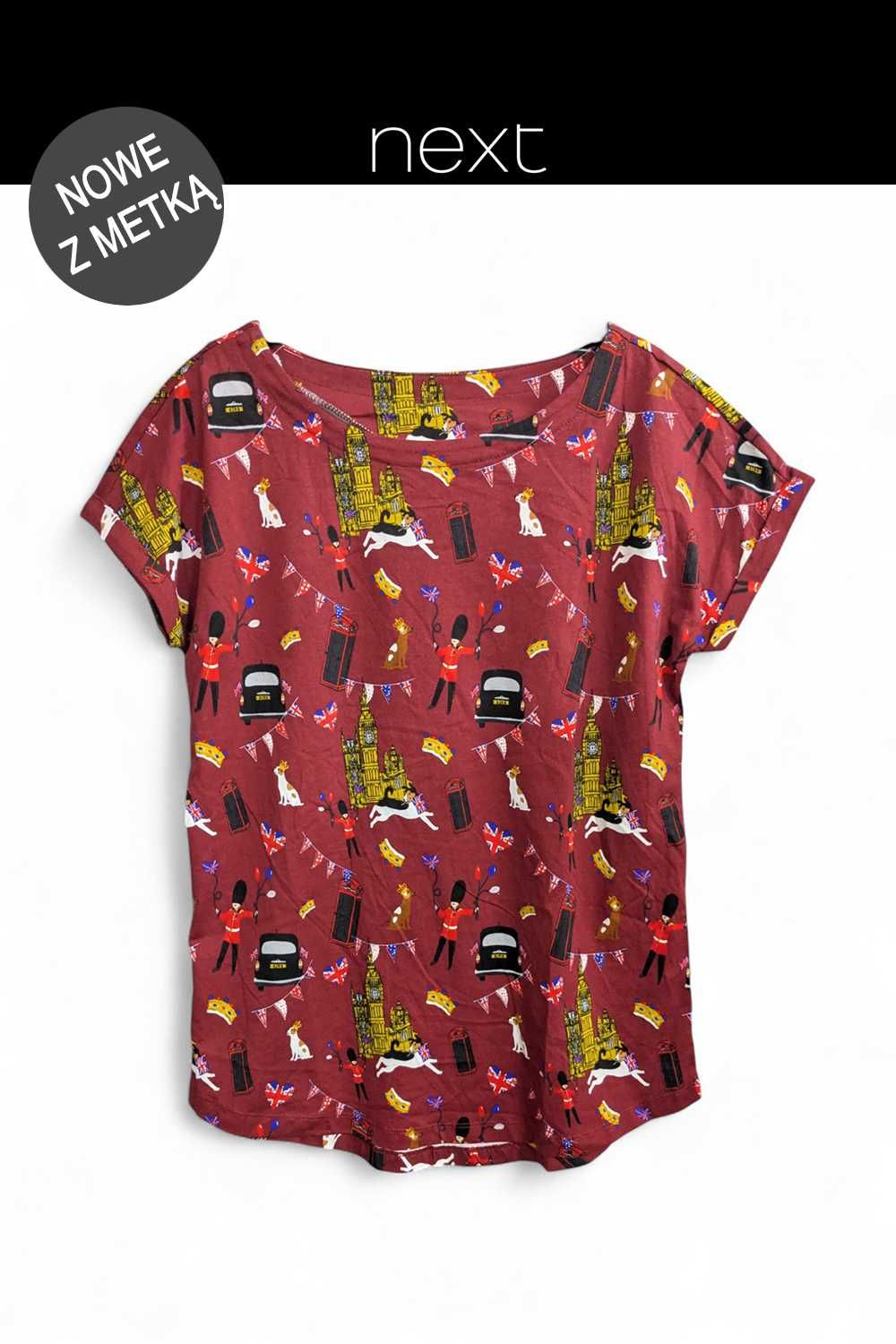 NEXT top koszulka t-shirt brytyjski wzór rozm. S