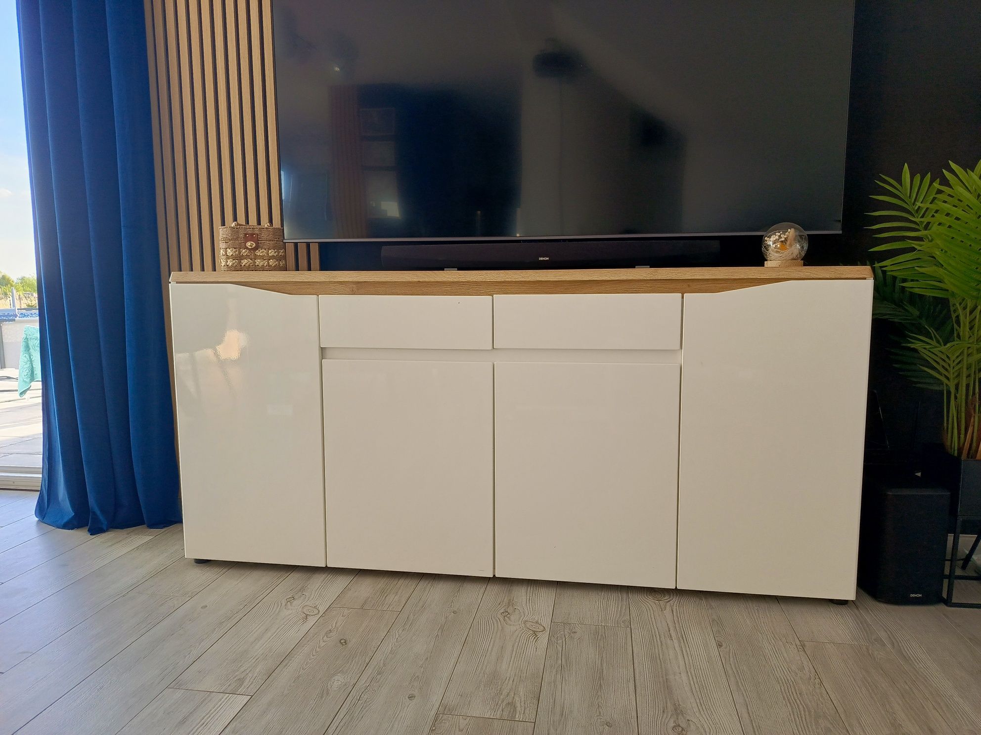 Komoda biała drewno 190