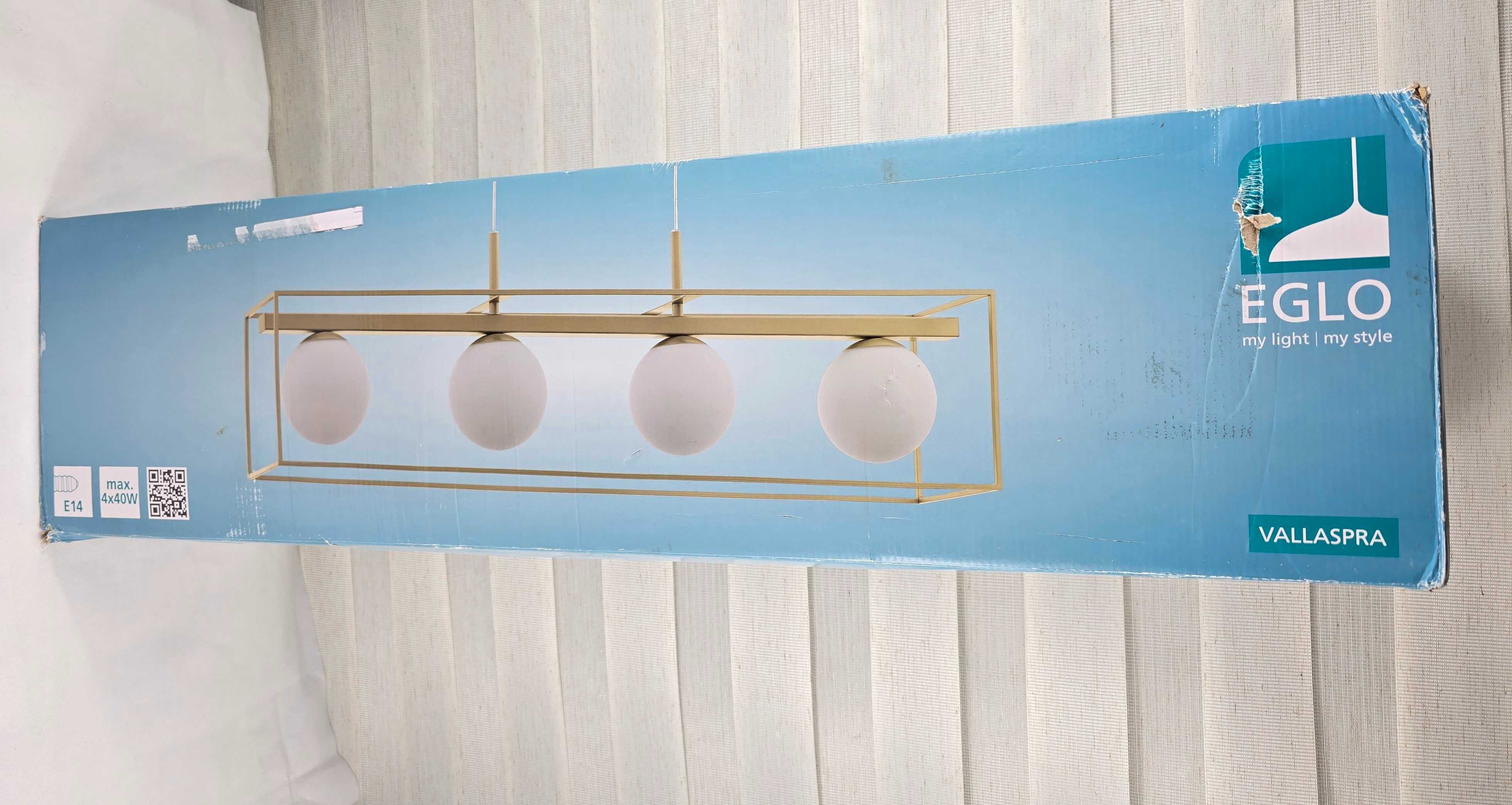 Lampa wisząca Eglo Vallaspra złoto biała-opis