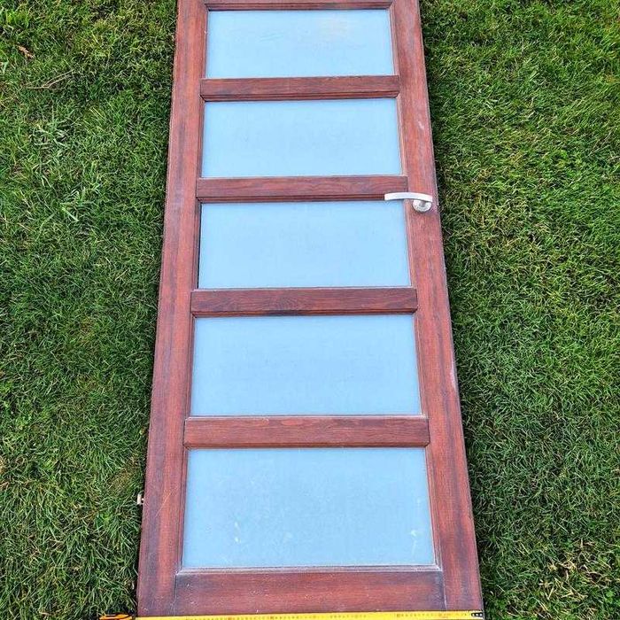 Drzwi wewnętrzne drewniane – 5 sztuk (pełne i przeszklone)