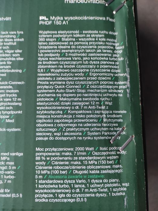 Parkside Myjka wysokocisnieniowa