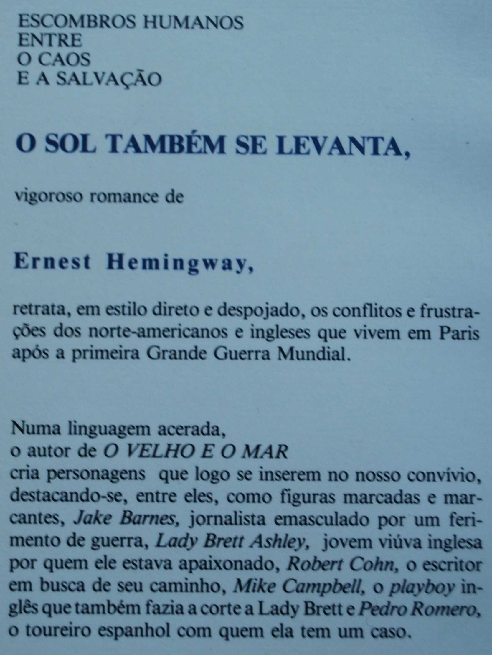 O Sol Também Se Levanta de Ernest Hemingway