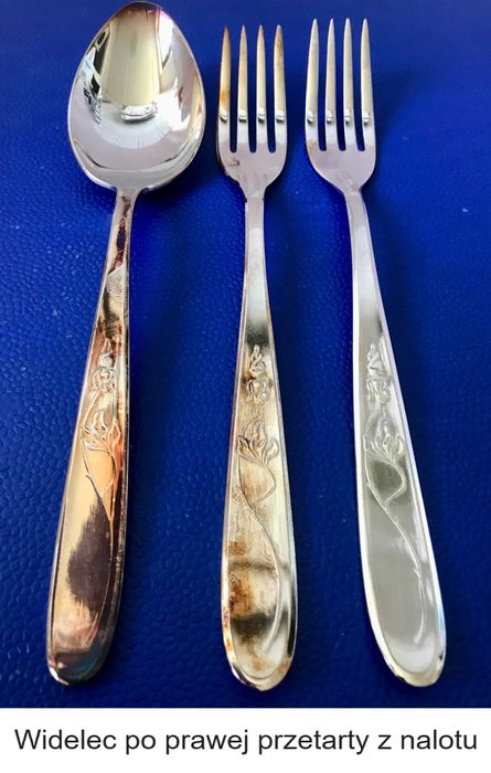 Komplet sztućców Jubiler Hefra Met 90 + widelczyki, w. angielski. Stan