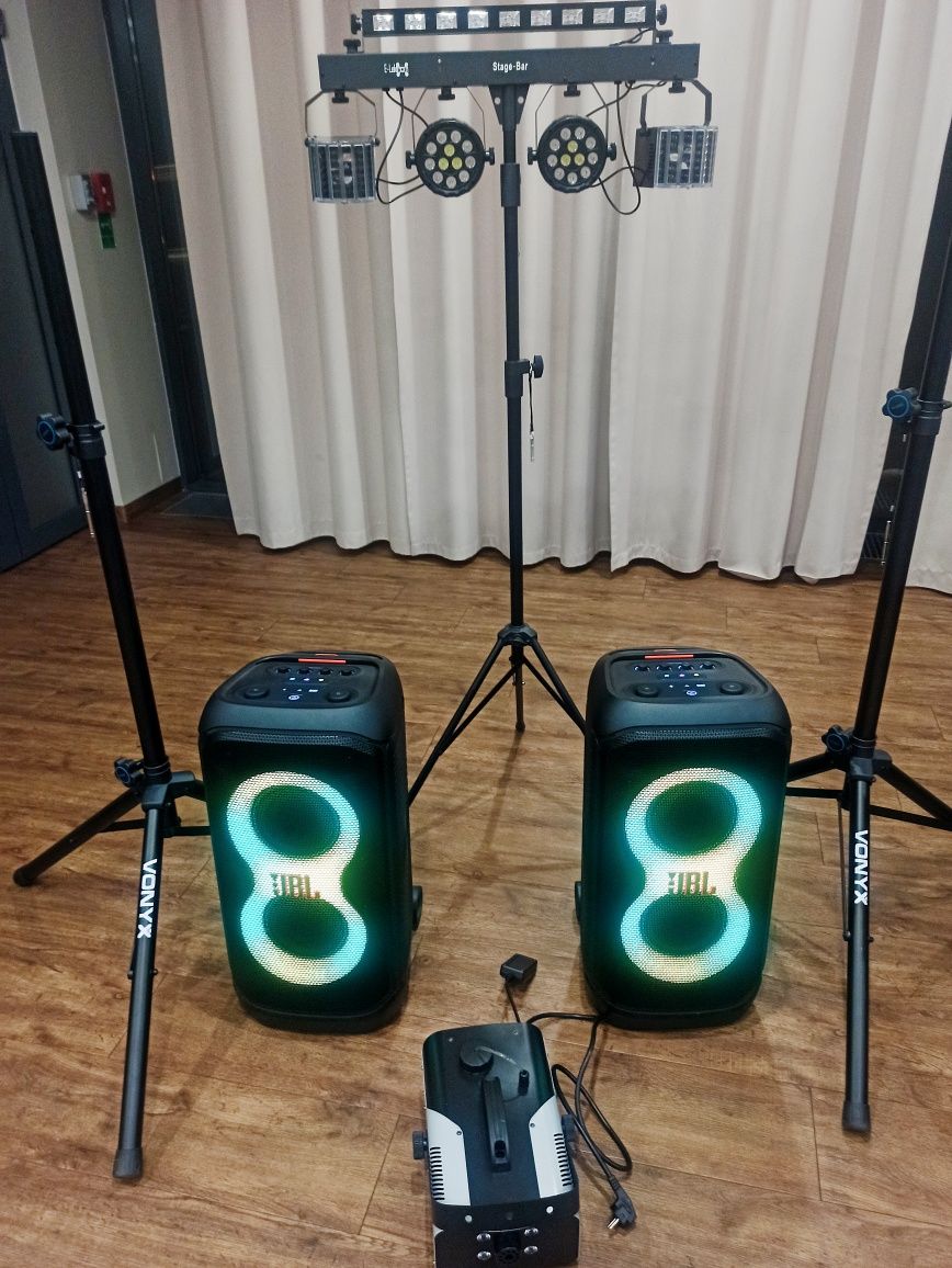 Wynajem nagłośnienia  JBL PARTYBOX + oswietlenie i dodatki