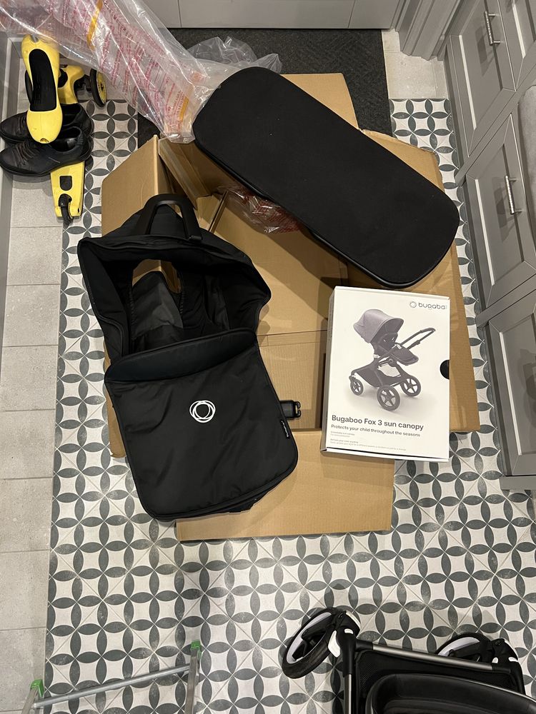 Коляска Bugaboo fox3, зимний футмув, сумка, 2 дождевика, подстаканник