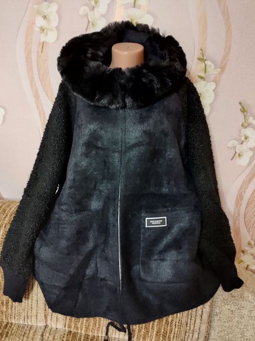 Шубка альпака оверсайз.