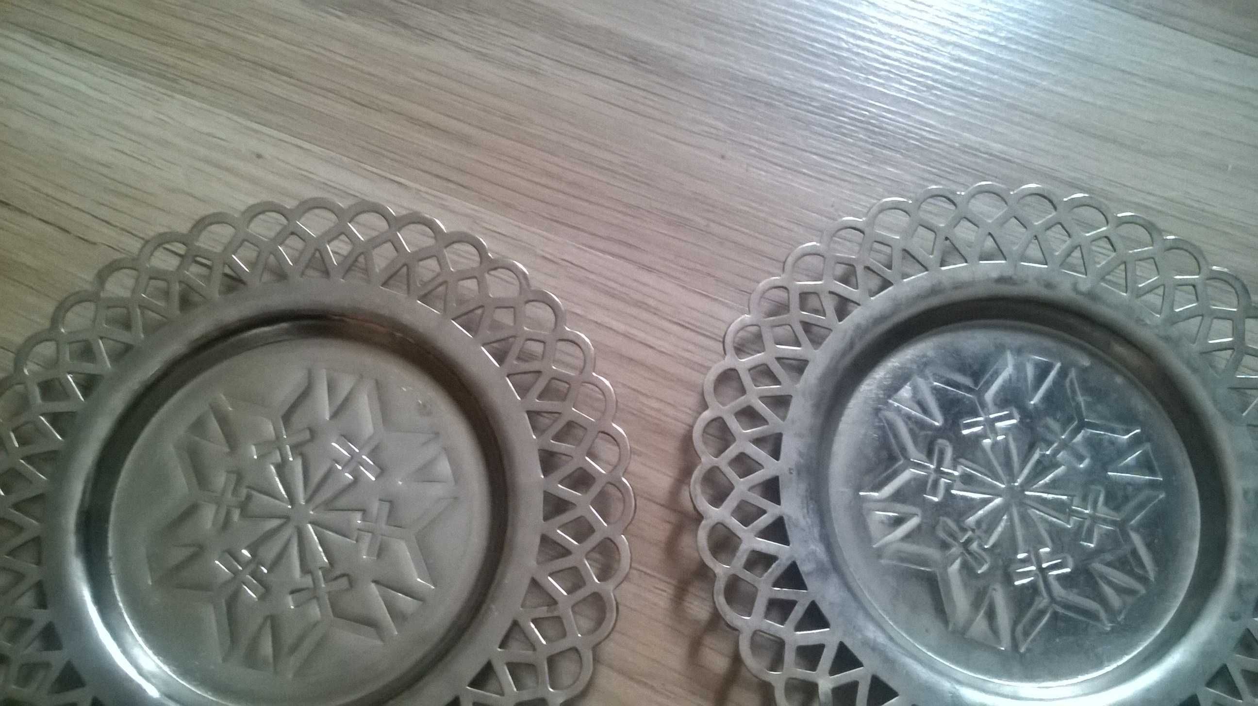 Podstawki pod szklanki, 4 szt., (motyw śnieżynka), spodek