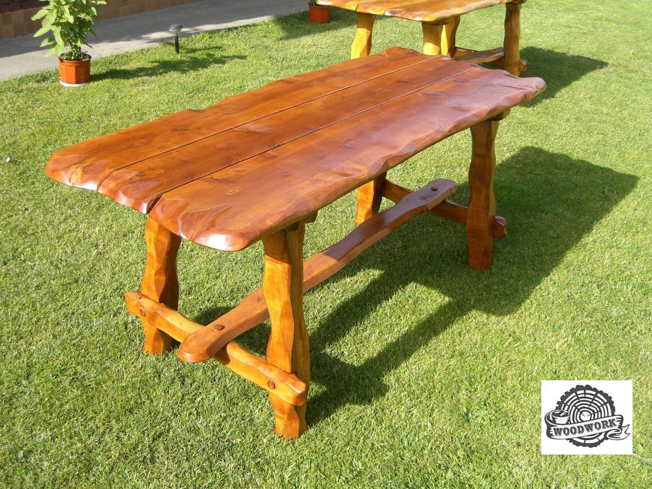 stół meble ogrodowe ławka komplet meble biesiadne olcha