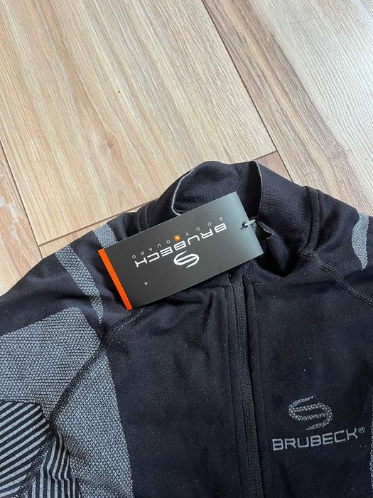 Koszulka rowerowa BRUBECK pomarańcz czerwony czarny grafitowy