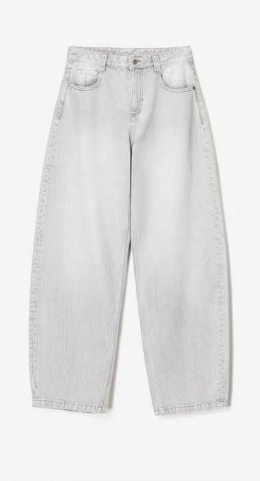 джинсы балоны бегги серые