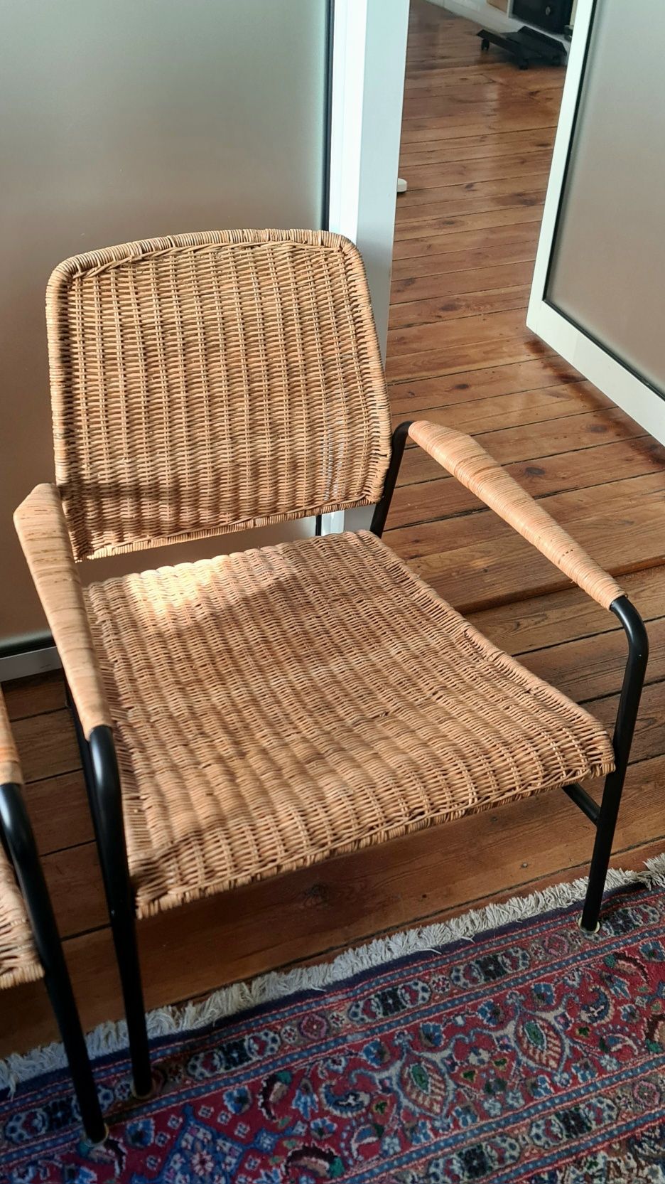 IKEA ULRIKSBERG zestaw 4x fotel ratanowe 
Fotel, rattan/antracyt