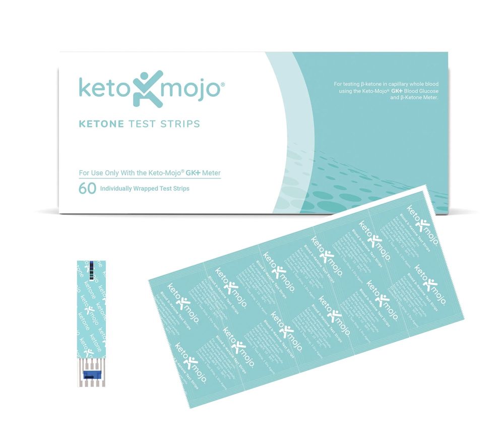 Keto Mojo Ketomojo paski do pomiaru ketonów 60 szt.