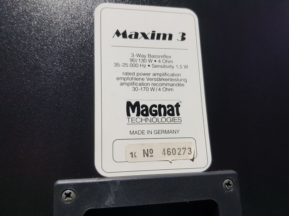Акустика MAGNAT MAXIM 3,потужність 90/130 Вт, б/у з Німеччини