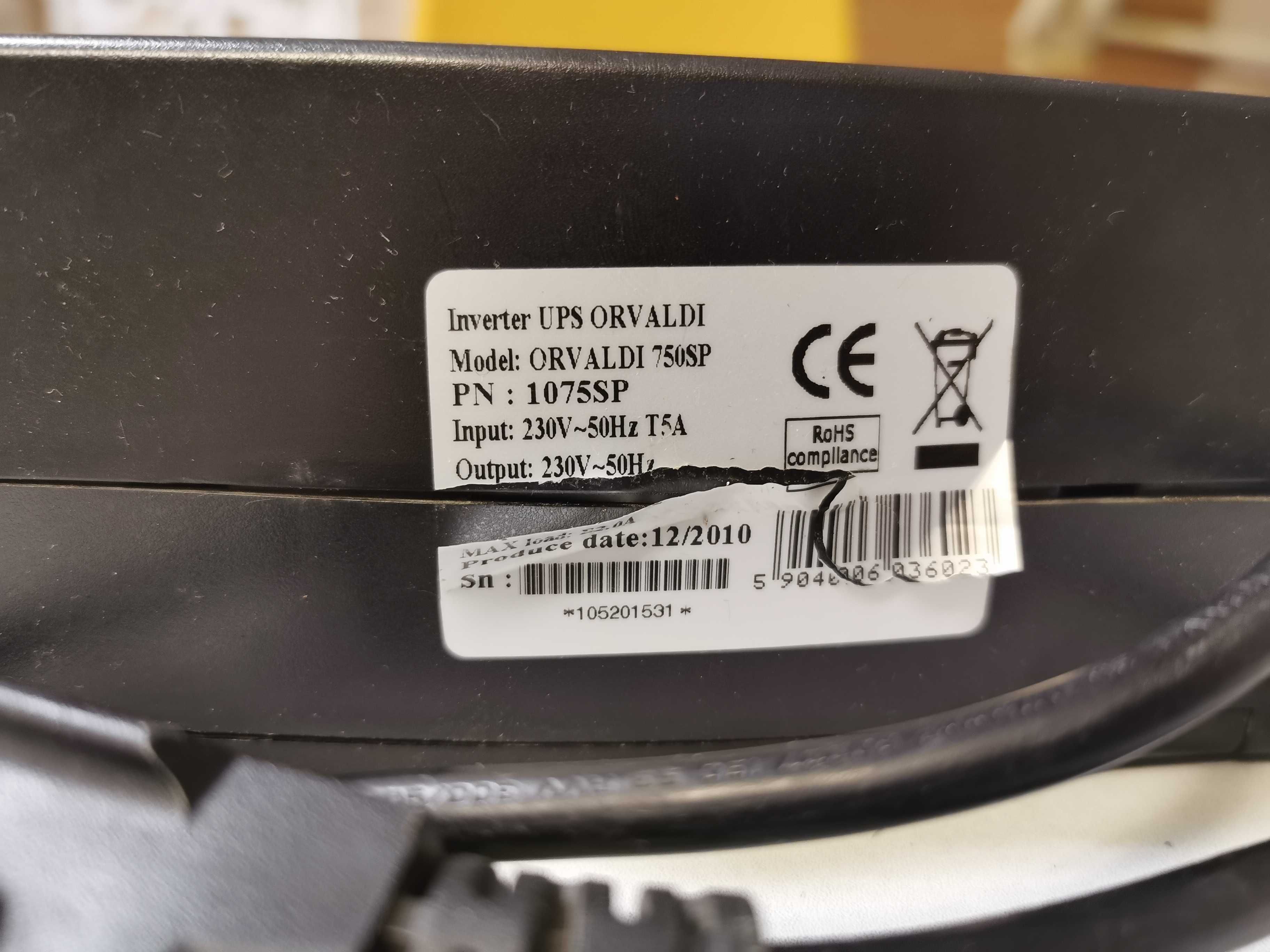 Zasilacz awaryjny UPS ORVALDI 750SP (750VA/450W)