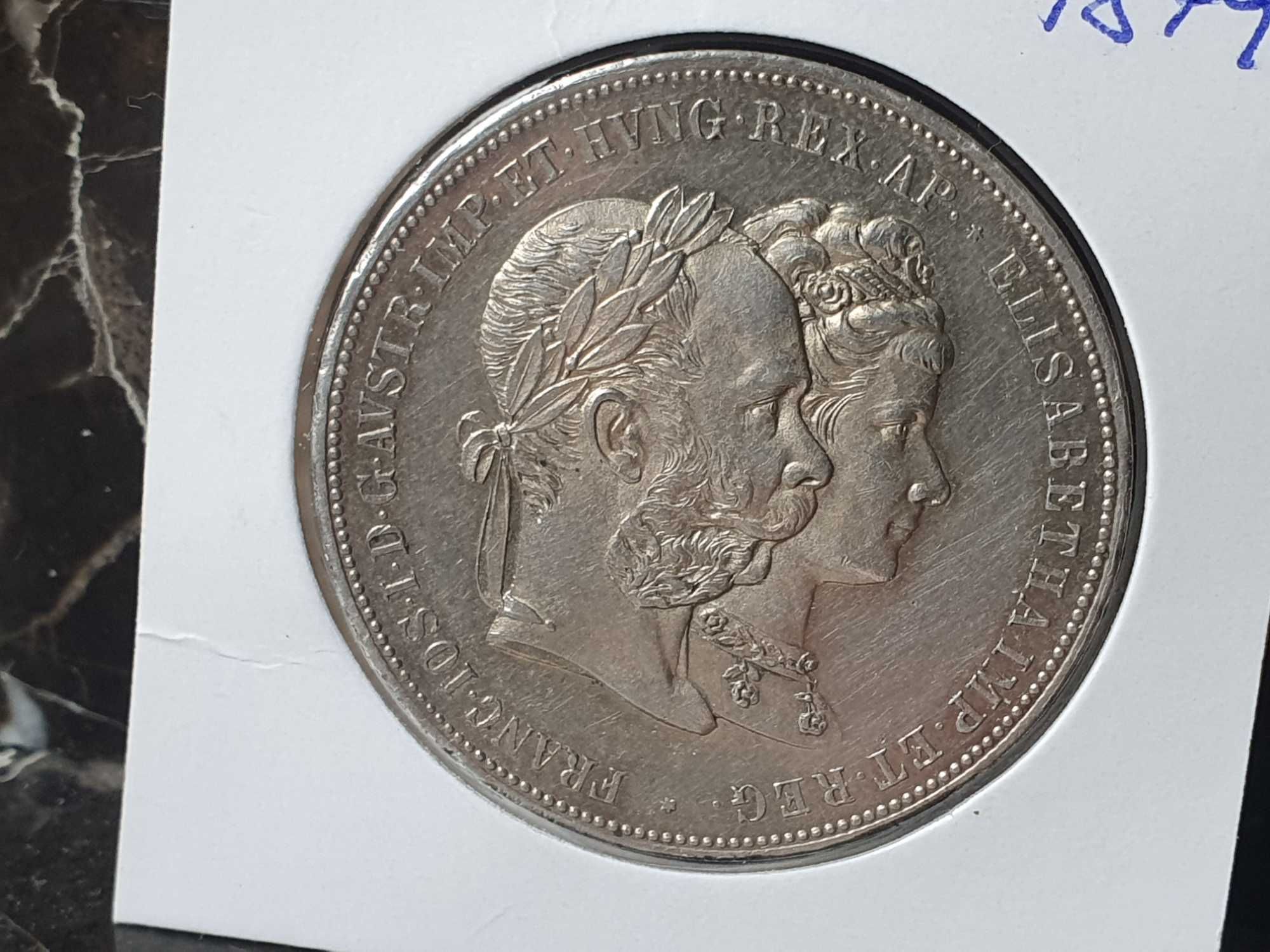 2 floreny, Austria 1879 r
Srebrna rocznica ślubu