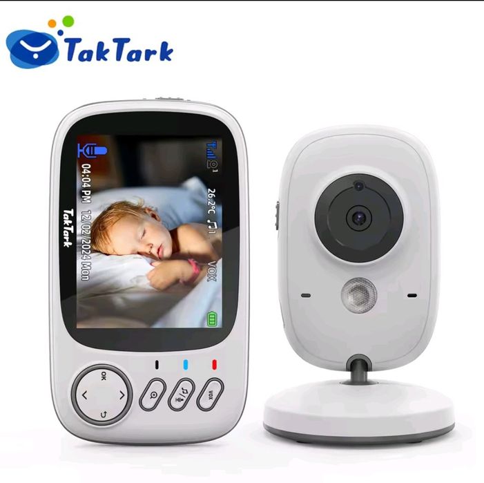 Відеоняня TakTark з екраном та нічним радіонянябаченням