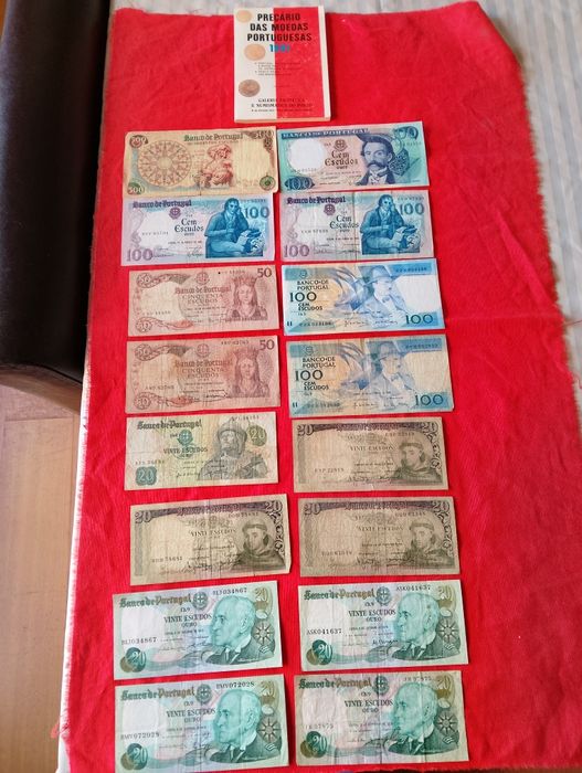 Notas de escudos, Portugal