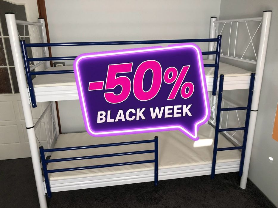 -50% Łóżko piętrowe PREMIUM – stalowa konstrukcja, nie do zniszczenia!